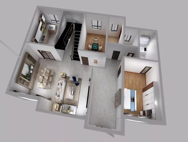 368平米氣派輕鋼別墅,很有面子,十里八親都來參觀(圖1) 輕鋼別墅內部空間