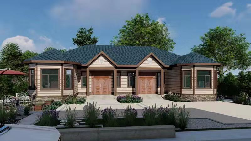 重慶開(kāi)州鐵橋鎮(zhèn)輕鋼別墅項(xiàng)目(圖1)