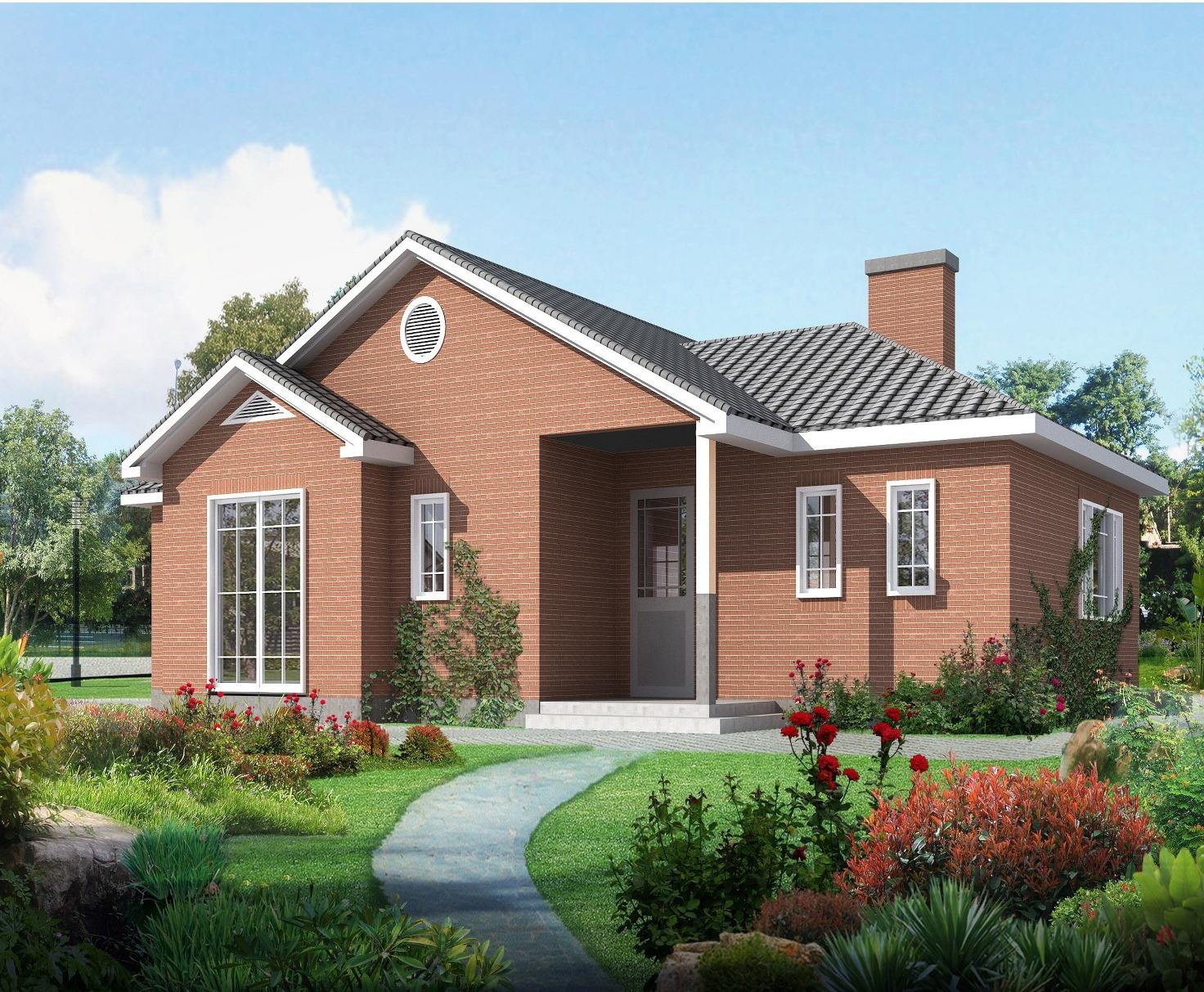 搭建完成的一層輕鋼別墅 搭建完成的一層輕鋼別墅