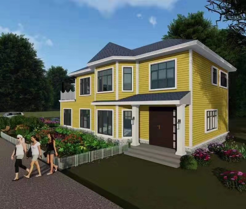 黃色主色調(diào)的輕鋼別墅 黃色主色調(diào)的輕鋼別墅