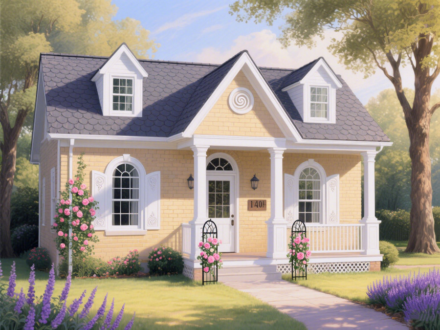 歐式田園風(fēng)格的輕鋼別墅 歐式田園風(fēng)格的輕鋼別墅